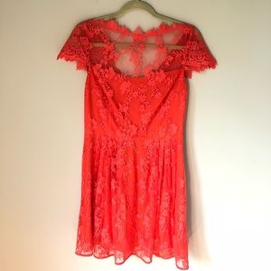 Cynthia Steffe Coral Cocktail Dress